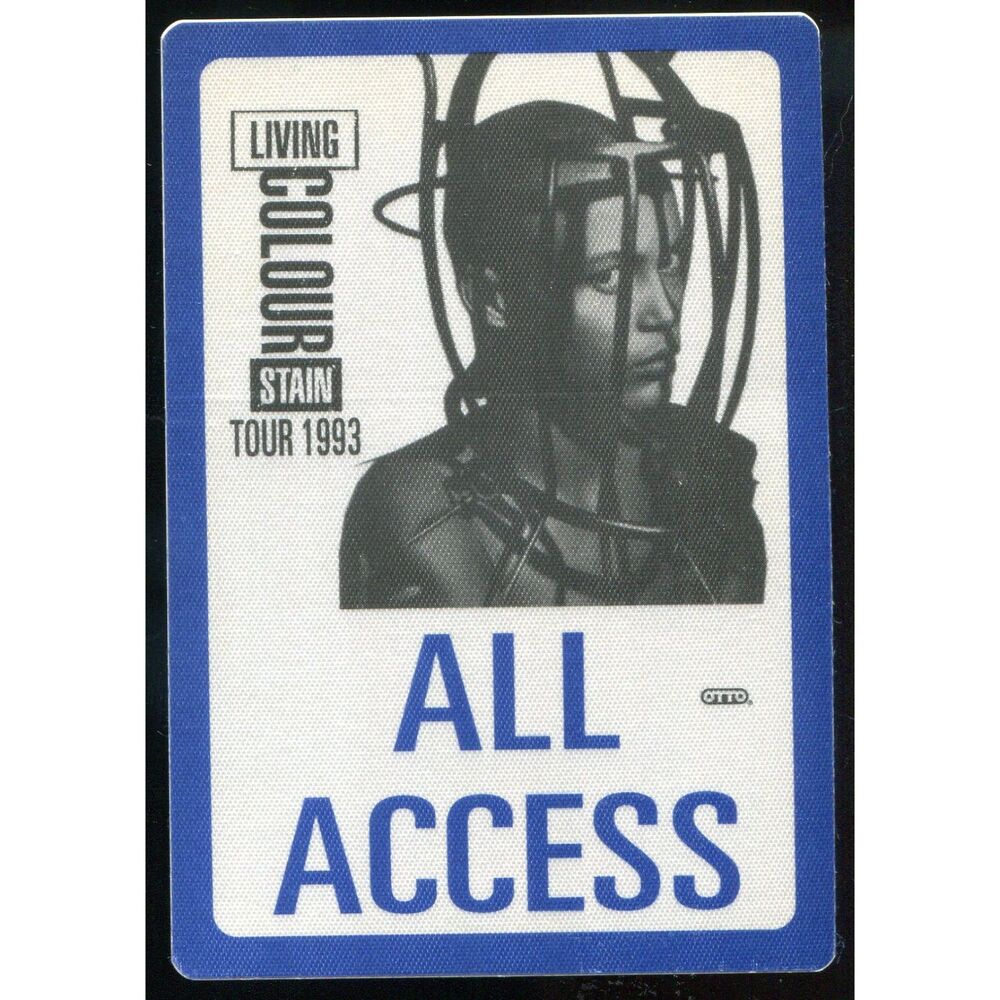 Vintage 1993 Living Colour Concert Backstage Pass All Access